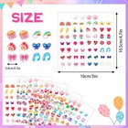 Augsun 240 Piece Sticker Earrings Stick On Earring For 3d Glitter Multicolor 