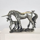 Vintage 1984 Hudson Fine Pewter Unicorn Mare Foal Figurine Usa Fantasy Decor