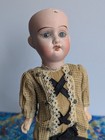 Antique Early 1900s German Bisque Head Doll Crude Body  8  Tall