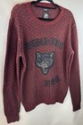 Diesel Vintage Jumper Uk L Wolf Head Design Maroon Sweater Rare World Tour Vgc