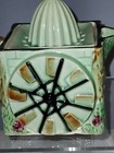 Vintage Orange Juicer Reamer Ceramic House Hand Painted 4-1 2  Tall Made Japan 