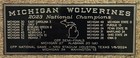 Michigan Wolverines 2023 National Champions 4x10 Engraved   Plate With Scores