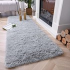 Fluffy Soft Plush Runner Rug Non Slip Area Carpet For Bedroom Living Room