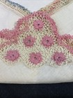 Vtg Lot Of 8 Women   s  Handkerchiefs White W various Colors Embroidered Edges 