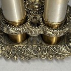 Vintage Antique Vanity Lipstick Holder Gold Metallic With 4 Estee Lauder Tubes