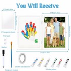 Family Handprint Kit  Diy Baby Hand   Footprint Wooden Keepsake Frame  With N   
