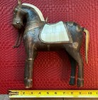 Vintage Chinese Asian Wood Carved Horse Inlay Patterns