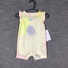 Nike Baby Romper 6 Months Bodysuit One Piece Nwt Pastel Splatter Coconut Milk