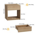 2pcs Mid-century Modern Bedside Table Set With Storage Drawers And Open Shelves
