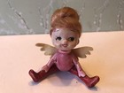 2 Vintage Napco Pixie Elf  Ceramic Figurines Kitschy W hair Angels C-7971