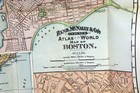 Rand Mcnally 1891 Boston Map Antique Original Lithograph Atlas
