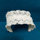 Vtg 50s 60s Wedding Veil Headpiece Beaded   Lacy  no Veil  