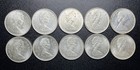 1968 50  Silver Canada 25 Cents  lot Of 10  Canadian Quarters
