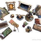 28mm Bandit Camp Dungeons   Dragons Dnd D d Village Market Tavern Scatter Ambush