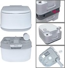 6 3 Gallon 24l Advanced Portable Toilet Flush Camping Travel Piston Pump Commode