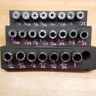 23 Piece Collet Set With Wooden Rack  Sizes From 1 4  - 1  - Used