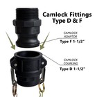 1-1 2  Camlock Fittings Type D F Polypropylene Cam And Groove Hose Fitting Kit