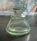 Antique Crude Light Yellow- Citron Cone Ink Bottle