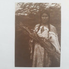 Postcard Native Indian Woman The Rush Gatherer Arikara 1908 Edward S  Curtis