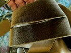 Vintage Rayon Satin Back Velvet Ribbon 1 5  Cocoa Woven Edge 1yd France