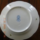 Herend - China  green Fish Scale Border-  11 1 4 Inch Diameter