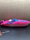 Vintage 1996 Barbie Ocean Friends Speed Boat 20  Arco Mattel White Pink 
