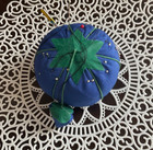 Vintage Royal Blue Tomato Strawberry Sewing Pin Cushion