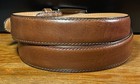 Kirkland Signature Brown Italian Leather Belt Sz38 1-3 8   wide Vguc
