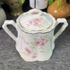 Radisson  36725 By W s  George Sugar   Creamer Set Pink Flowers Circa 1944
