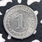 1917-d Germany 1 Pfennig Lot c4386 High Grade  Beautiful 