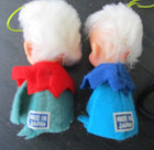 Vintage 2 Pixie Elf Elves Knee Huggers Christmas Decor Mcm Ornaments Gnomes