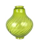 Mid Century Green Optic Swirled Glass Genie Swag Lamp