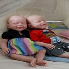 18 5  Reborn Twins Dolls Boy girl Doll Newborn Baby full Soft Silicone Toy Usa