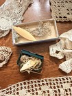 Lot Of Antique C1900 Tatted Crochet Lace Trims Cuff Ivory Pieces