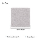 24pcs Felt Furniture Pads  1-3 8 Inch Square Chair Leg Protectors  Light Beige