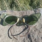 Vintage 1940s Bausch   Lomb Wwii Green Sunglasses safety Goggles Steampunk Sides