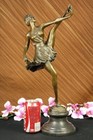 Collectible Statue Bronze Sculpture Art Nouveau Large Ballerina Dancer Decorativ
