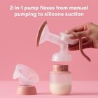 Manual Breast Pump With Hands-free Silicone Suction Cup Milk Collector
