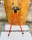 Metal Survey Compass With Tripod Stand Surveying Equipment Engineering Vintage