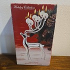 Godinger Silver Plated Christmas Reindeer Deer Antler 6 Ball Candle Holder 12 