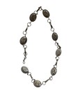 Vintage Silver-tone Embossed Metal Concho Chain Belt Oval Boho Western One Size