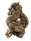 Fantasy Dragon Figurine Statue Gothic Medieval Decor Resin Stone Look Vintage