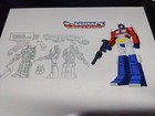 Transformers Animation Cel Print Concept Publicity Optimus Prime Takara Art F