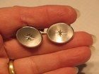 Vintage Esemco Sterling Silver And Diamond Cufflinks Cuff Links  04 Tcw