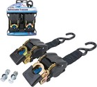 Heavy-duty Retractable Boat Transom Tie Down Straps - 2 Pack  2 500 Lbs Strength
