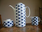 Rosenthal Studio Line Corinth Blue Germany Tea Coffee Pot Sugar Creamer Freeship