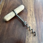 Antique Primitive Corkscrew Wood Handle Metal Wine Bottle Opener 4 Inch B9