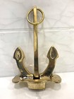 Antique Style Solid Brass Boat Anchor Decor     Nautical Coastal Home Office Decor