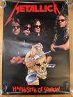 Metallica Vintage Poster Thrash Metal Pushead Harvester Of Sorrow No Tape   Pins