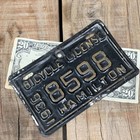 Vintage Prewar 1936 Elgin Schwinn Bicycle Hamilton License Plate Ohio   Montana